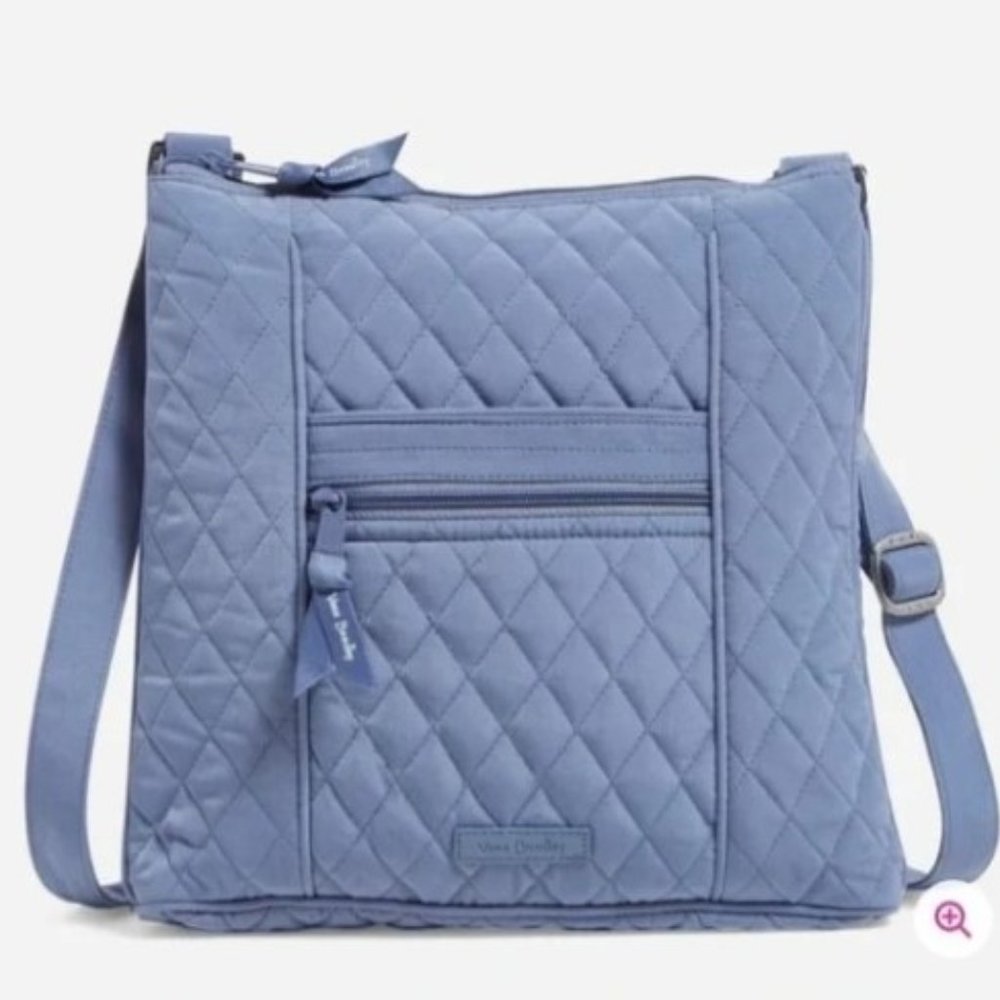 Vera Bradley microfiber hipster Crossbody bag in rustic blue NWT